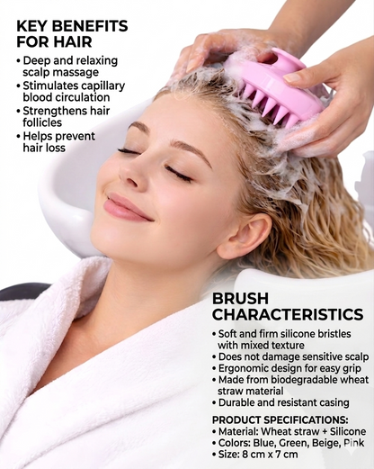 Silicone Scalp Massage Shampoo Brush – 1Pc